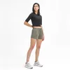 L-52 Kvinnor Yoga T Shirts Fitness Outfit Grundläggande Smala Fit Sport Toppar Half Sleeves Training Shirt Vår sommar Skin-Friendly Top For on the