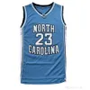 North Carolina Homens Tar Heels 23 Michael Jersey Unc College Basquetebol Wear Jerseys Branco Branco Camisa