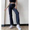 Womengaga American Girls Street High Taille Minceur Slim Slim Hole Denim Femmes Pantalon Fashion 8org 210603