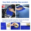 Blå biltvättmikrofiber handduk rengöring torkning mjuk trasa hemming e som beskriver 30cmx30cm206d