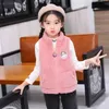 spring and autumn girl's waistcoat children's stand-up collar jacket baby warm vest 206 01 210622