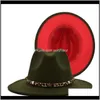 Stingy Brim Caps Hats, Scarves & Gloves Fashion Aessoriesleapord Starchain Jazz Hats Fedora Mixed Colors Cowboy Hat For Women And Men Winter