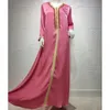 Vêtements ethniques musulman Abaya moyen-orient robe pour femmes diamant ruban dentelle dubaï Dashiki turc Eid printemps/été ample 2022