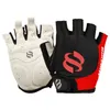 Cykelhandskar 1Pair Gel Half Fing Finger Anti-slip Anti-Sweat Bicycle Left-Right Hand Anti Mtb Road Bike Sports226w