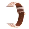 Cinta de couro Rebite para Apple Watch Band 42mm 38mm 40mm 44mm Moda Watchband Bracelete Iwatch Series 6 5 4 3 Wirstband 1 Pcs