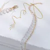 Vienkim 2020 новый двухслойный цепь золотой цвет Choker ожерелье женщины корейский стиль жемчуга кулон ожерелье мода ювелирных изделий воротник Y0420