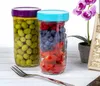 red pink green Colored Plastic Mason Jar Lids for Ball Regular Mouth Wide Mouth BPA Food Grade Plastic Storage Caps for Mason3057030