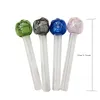 Smoking Pipes Color Fashion Novel Popular Skull Transparent Glass Mouthpiece Cigarette Pipe Smoke Accessories XG0031