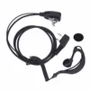 Auricolare 2 PIN Auricolare PTT MIC 1 m Gancio per l'orecchio Walkie Talkie Auricolari Interfono Auricolari Auricolari per BAOFENG UV5R/KENWOOD/HYT