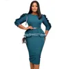 Casual Jurken 2021 Herfst Ruche Bodycon Kerst Jurk Vrouwen Sexy Club Kleding Afrikaanse Voor Elegante Plus Size Party Gewaad femme2669