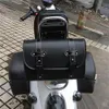 Bolsa de selim para motocicleta, mala lateral de couro pu, bolsa para ferramentas de equitação