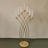Metal Gold Candelabra 7 Arms Holders Candle Holders Centerpieces Road Lead Christmas for Home Party Decoration