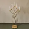 Metal Ouro Candelabra 7 Armas Candle Candle Centerpieces Centerpieces estrada chumbo Natal para decoração de festa em casa