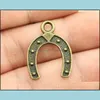 Charms Jewelry Findings & Components 60 Pieces Metal For Making Animal Good Luck Horseshoe Horse Shoes