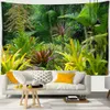 Tropische regenwoud Tapijtwerk muur opknoping familie slaapkamer decoratie polyester stof bohemian plant kunstdrukken 210609