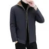 メンズジャケットメンズウィンタージャケットカジュアルクラシックな暖かい厚いフリースパーカーコート秋のポケットはカマラスパラホモブレのための防風性