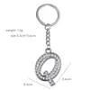 Fashion Diamond Picke KeyChain Кулон A-Z Английский Багажник Ключ Цепи Металлические Брелки Креативные Подарочные Ключ