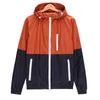 Windbreaker Mannen Casual Lente Herfst Lichtgewicht Jas Aankomst Hooded Contrast Kleur Zipper Up Jassen Uitloper 210707