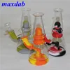 silicone smoking pipe Shisha hookah silicon bong water pipes portable hookahs unbreakable dab oil rig factory price