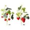Decorative Flowers & Wreaths Mulberry Paddle Strawberry Po Props Wedding 10 Sticks Decoration For Home Party 4 Small Strawberries