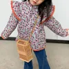 Ceketler Çocuk Kız Kore Retro Ceket Kaban Çocuk Sıcak Baskı Çocuklar Sevimli Moda Giyim Teeng Günlük Giysiler