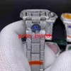 TOP quaity 41MM full iced out watches silver case Multicolor dial automatic men smooth hands wristwatch 904L stainless steel shiny diamonds