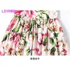 LDYRWQY Sexy Kleid mit koreanischem Modedruck, Slingband und lockerem Bauch, quadratischer Kragen, Polyester, Sommer 210416