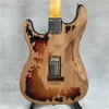 Özel Mağaza Masterbuilt Sınırlı Sayıda ST Elektro Gitar Stevie Ray Vaughan Tribute SRV Numarası Bir Vintage Kahverengi Bitmiş