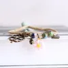 Bangle Daisy Flower Bracelets For Women Towel Leaf Ceramic Beads Multi Elements Jewelry