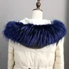 Faux Fox Fur Collar Kobiety Mężczyźni Kurtki Kapture Imitacyjne Futro Dekoracyjne Szalik Zima Ciepła Raccoon Futro Cape Tłumik Wrap Szal DW30 H0923