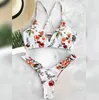 Plaj Set Seksi Bayanlar Kravat Yay Bandaj Bağlama Sutyen Mayo Yüzmek Bikini Kadın Mayo Mayo 2 Parça Set 210429