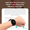 Inteligentny zegarek D18 Mężczyźni Kobiety Okrągły Smartwatch do pomiaru ciśnienia krwi Wodoodporny Inteligentne zegarki sportowe Fitness Tracker dla Androida Ios