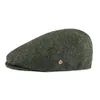 VOBOOM Wool Tweed Herringbone Irish Cap Men Women Beret Cabbie Driver Hat Golf Ivy Flat Hats Green Black Yellow 200