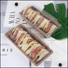 Événement Fête Fournitures Maison Gardenkraft Papier Cuisson Boîte D'emballage Transparent Avec Couvercle Sandwich Gâteau Emballage Cadeau Drop Delivery 2021 0