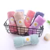 The latest 75X35CM size towel, small daisy style selection, thick chrysanthemum grid absorbent soft facial cleansing towels