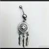 Dostawa kropli Bell Bell Dostawa 2021 D0647 (1 kolor) Pierścień Styl Brzucha Dream Catcher Pierścień Body Koring Biżuteria