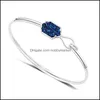 Bangle Armband Smycken Kvinnor Druzy Stone Wire för Kvinnlig Designer Naturligt Charm Guld Sier Fashion Girls Present Drop Leverans 2021 1WRUH