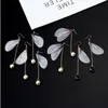 Dynda żyrandol damski tiul motyl skrzydła urok kolczyki GSFE003 moda prezent w stylu narodowym kobiety DIY biżuteria kolczyk