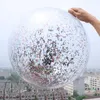 Party Decoration Give LnflatorSuper Transparent PVC Inflatable Sequin Beach Ball Water Toy Po Prop Swimming Pool Party180