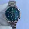 2022 Montres pour hommes montre de luxe Montres-bracelets montre Japon VK Mouvement à quartz Chronographe Deux tons face Bracelet en cuir bleu orologi da uomo di lusso