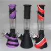 Bongs en silicone percolateurs de narguilé Perc tuyaux d'eau droits amovibles bong en verre avec bol Quartz Banger