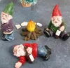 4pcs Fairy Garden Accessories Collectible Figurines Miniature Gardening Gnomes Figurines Ornaments My Little Friend Gnome-Drunk Gnome Kit Resin Fairy Garden