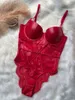 Mulheres Underwear Sexy Lace Motocicleta Couro Reúna Sutiã Definitar Senhoras Senhoras Erotic Push Up Womens Bodysuit Lingerie