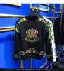 Sweater T Mens Shirts Heavy Industry Embroidered Crown European Long Sleeve T-Shirt Round Neck Bottoming -Shirt