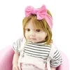 Maluch Solid Color Striped Bowknot Elastyczne Szerokie Hairband Cute Handmade Kokony Nylon Headband Baby Headwear Dzieci Fotografia Rekwizyty