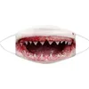 Female Funny Calico Mask Funny Shark Mouth Printed Knitted Masks Anti-dust and Anti-smog