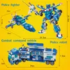 Lepin 세트 블록 키트 SWAT 군사 모델 벽돌 장난감 미니 로봇 지휘권 차량 도시 경찰서 빌딩 블록 자동차 본사 트럭 어린이 선물