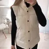 Höst Vinter Kvinnors Solid Loose Vest Drawstring Stand Collar Lång Vest Jacka Bomull Barnad Kvinnors Vindskyddad Varm Waistcoat 211130