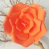 Simulatie PE Foam Flat Bottom Giant Rose Flower Muur Bruiloft Achtergrond DIY Party Faux Bloemdecoratie Home Fake Flore Heads 210624