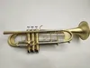 MargeWate Trumpet C do B Tune Mosiądz Plated Profesjonalny instrument muzyczny z akcesoriami Case Cleaning Clean